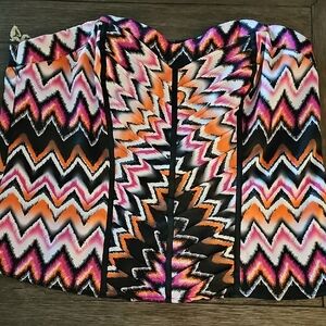 Ashley Stewart Strapless Zigzag Top